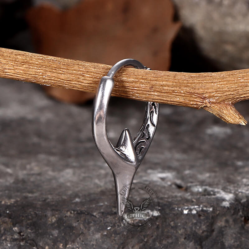 Fashion Geometric Sword Stainless Steel Hoop Earrings