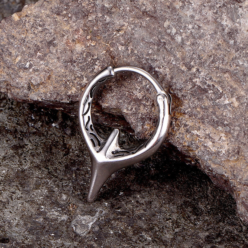 Fashion Geometric Sword Stainless Steel Hoop Earrings
