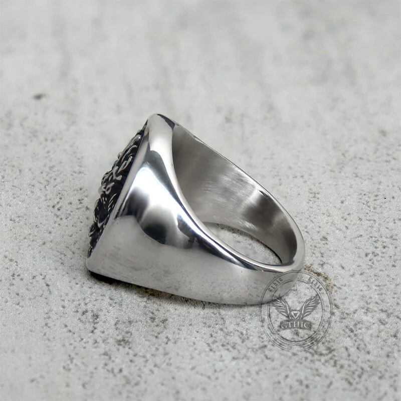 Vintage Dragon Head Pattern Stainless Steel Ring
