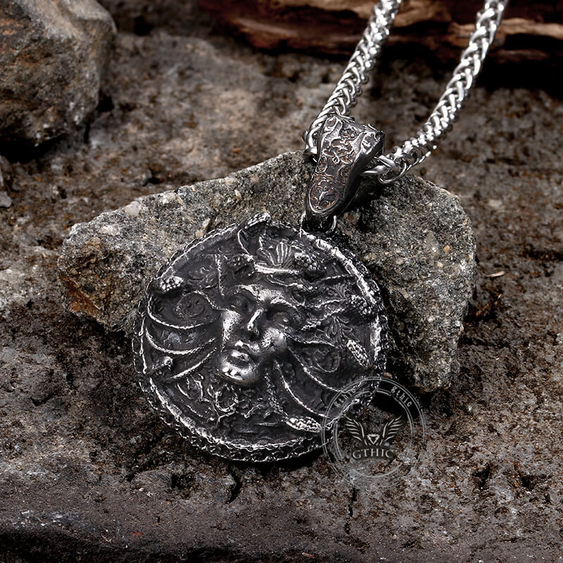 15327-greek-snake-head-medusa-stainless-steel-pendant-4.jpg Greek Snake Head Medusa Stainless Steel Pendant