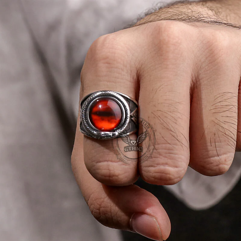 15379-valknut-ouroboros-devil-eye-stainless-steel-ring-2.webp Valknut Ouroboros Devil Eye Stainless Steel Ring