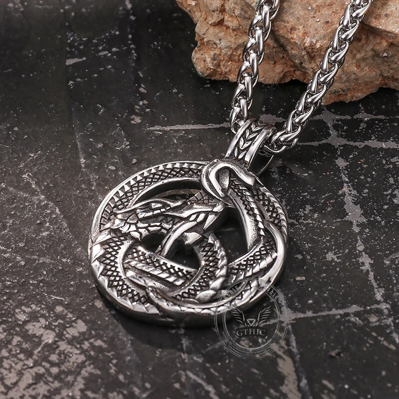 15431-vintage-viking-coiled-dragon-stainless-steel-pendant-3.webp Vintage Viking Coiled Dragon Stainless Steel Pendant
