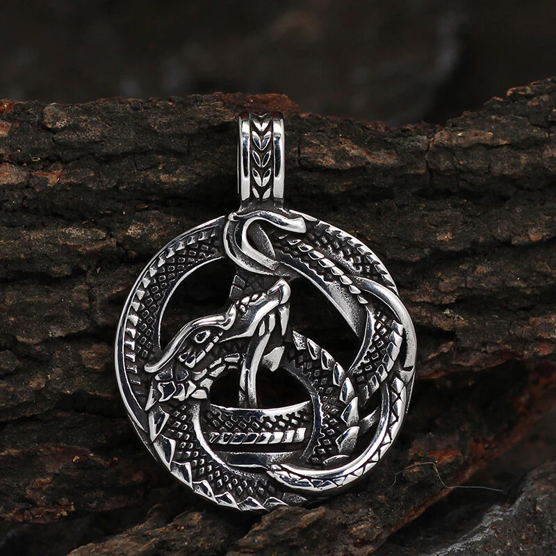 15431-vintage-viking-coiled-dragon-stainless-steel-pendant-5.webp Vintage Viking Coiled Dragon Stainless Steel Pendant
