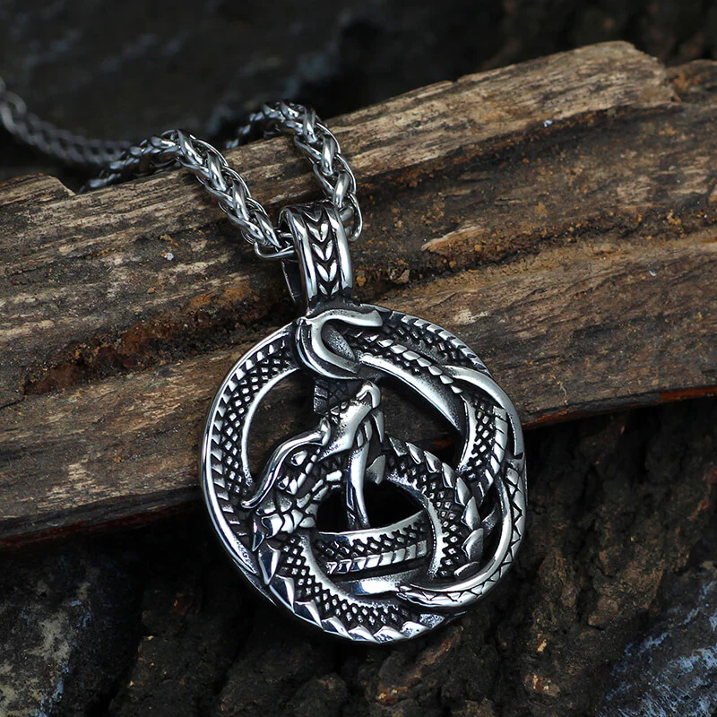 15431-vintage-viking-coiled-dragon-stainless-steel-pendant-6.webp Vintage Viking Coiled Dragon Stainless Steel Pendant
