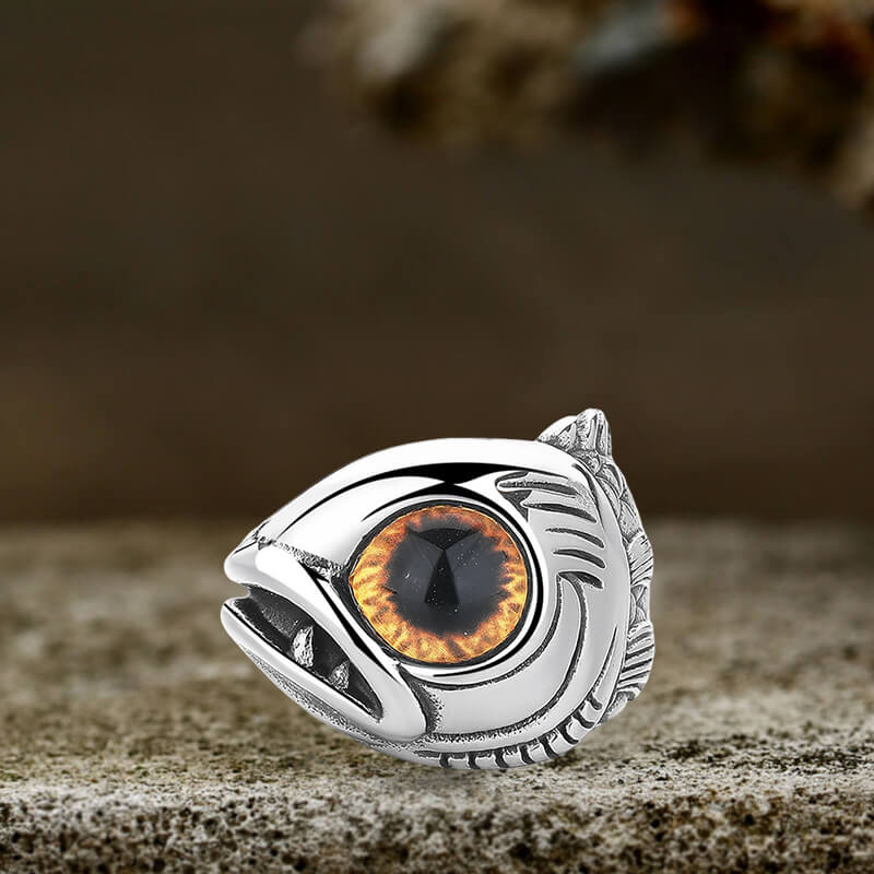 Fashion Fish Gem Eyes Stainless Steel Animal Ring
