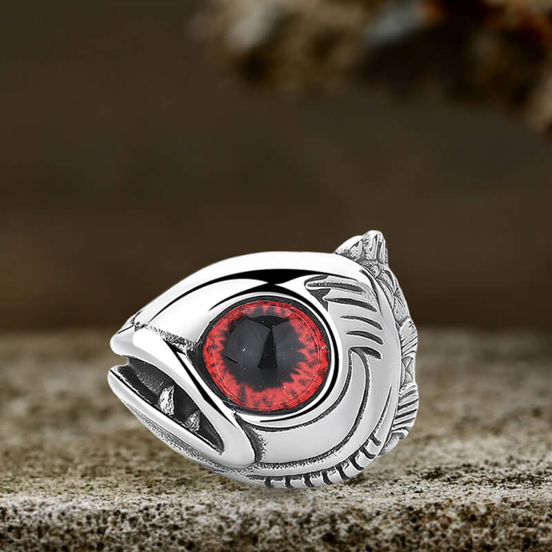 Fashion Fish Gem Eyes Stainless Steel Animal Ring