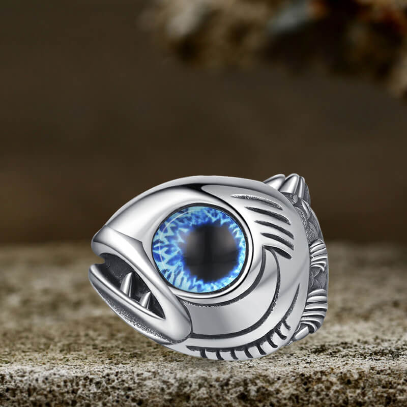 Fashion Fish Gem Eyes Stainless Steel Animal Ring