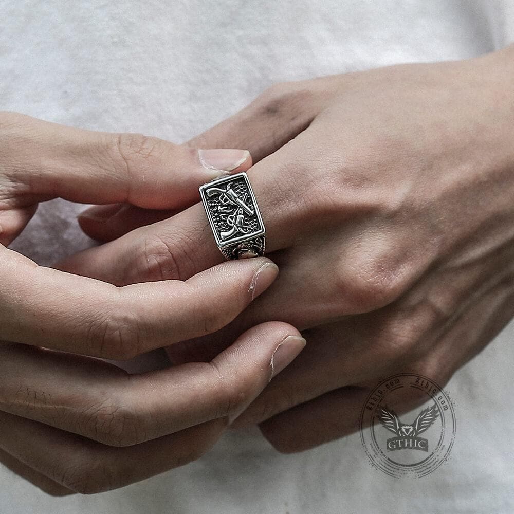 1558-double-guns-stainless-steel-ring-2.jpg Double Guns Stainless Steel Ring