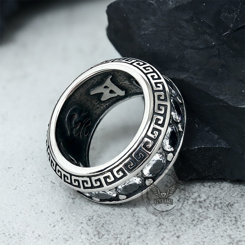 15675-vintage-six-word-mantra-zircon-stainless-steel-ring-4.jpg Vintage Six-Word Mantra Zircon Stainless Steel Ring