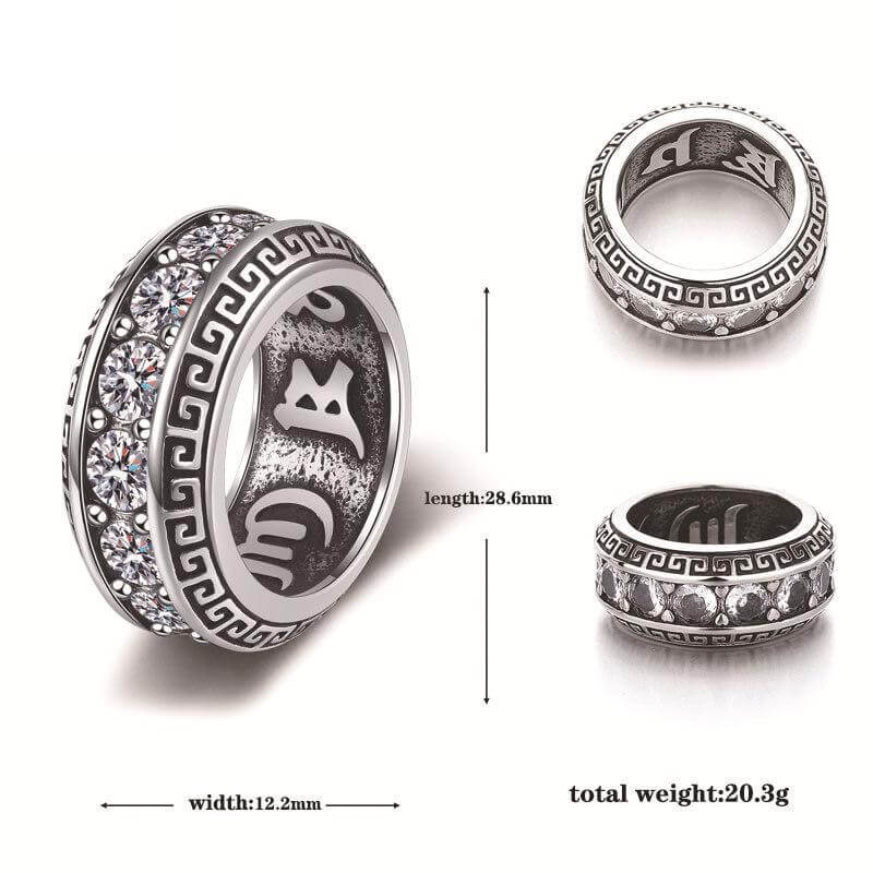 15675-vintage-six-word-mantra-zircon-stainless-steel-ring-8.jpg Vintage Six-Word Mantra Zircon Stainless Steel Ring
