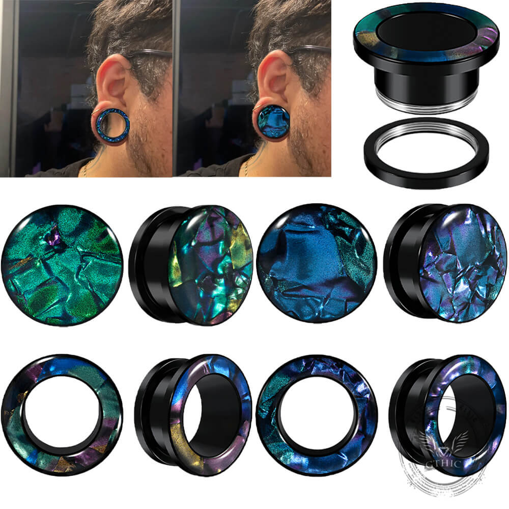 Mixed Color Shell Pulley Stainless Steel Ear Expansion Piercing