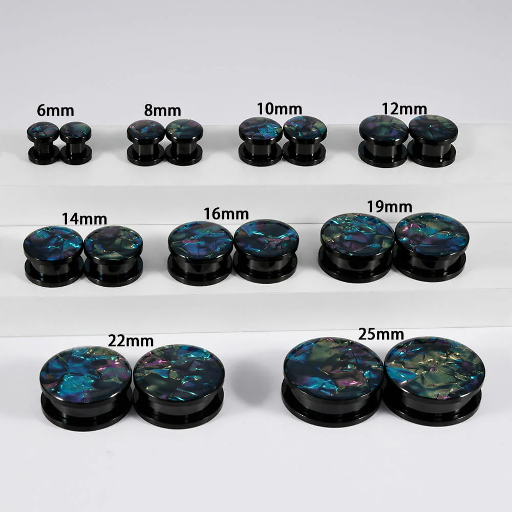 Mixed Color Shell Pulley Stainless Steel Ear Expansion Piercing