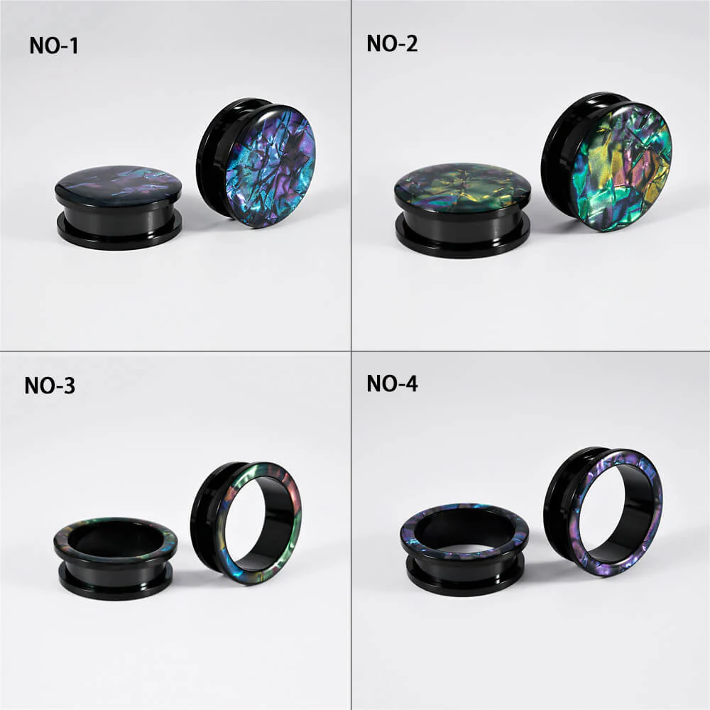 Mixed Color Shell Pulley Stainless Steel Ear Expansion Piercing
