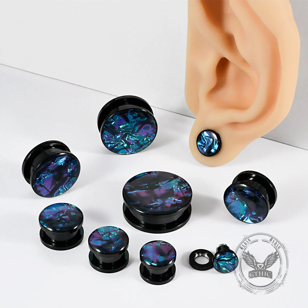 Mixed Color Shell Pulley Stainless Steel Ear Expansion Piercing