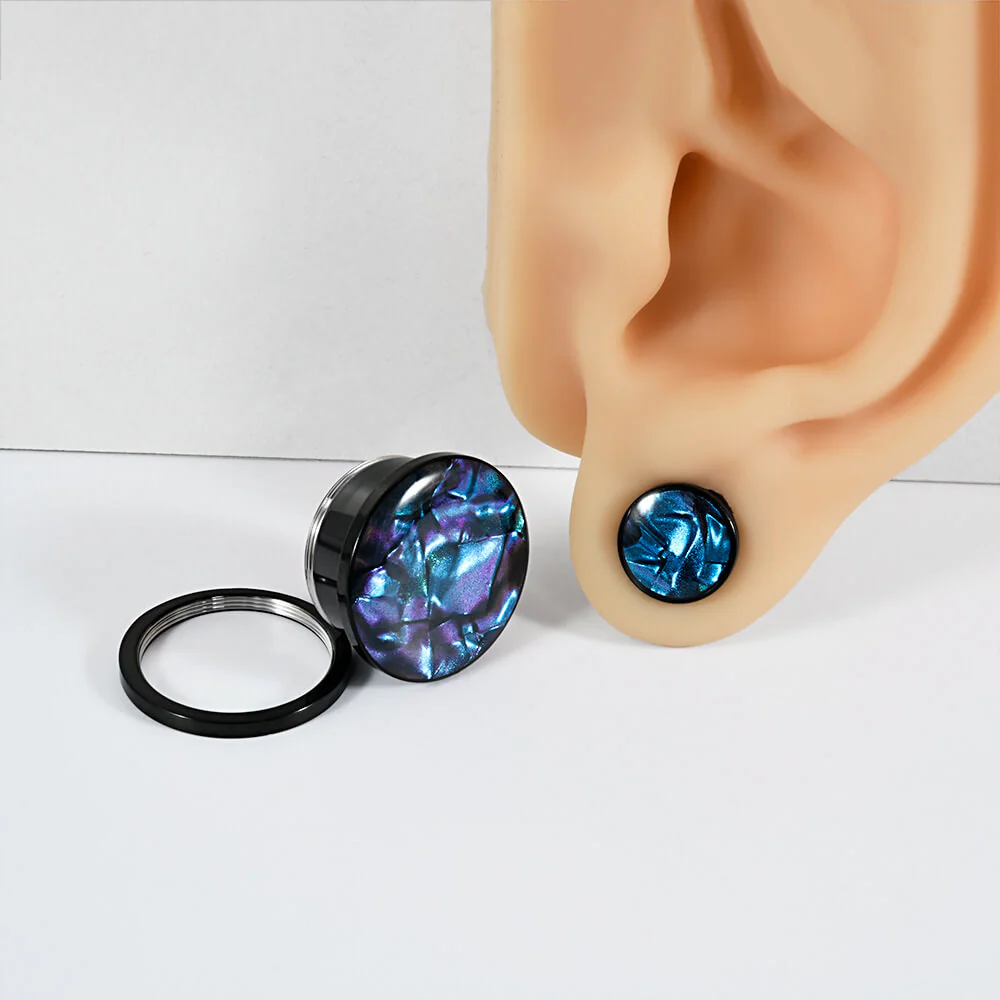 Mixed Color Shell Pulley Stainless Steel Ear Expansion Piercing