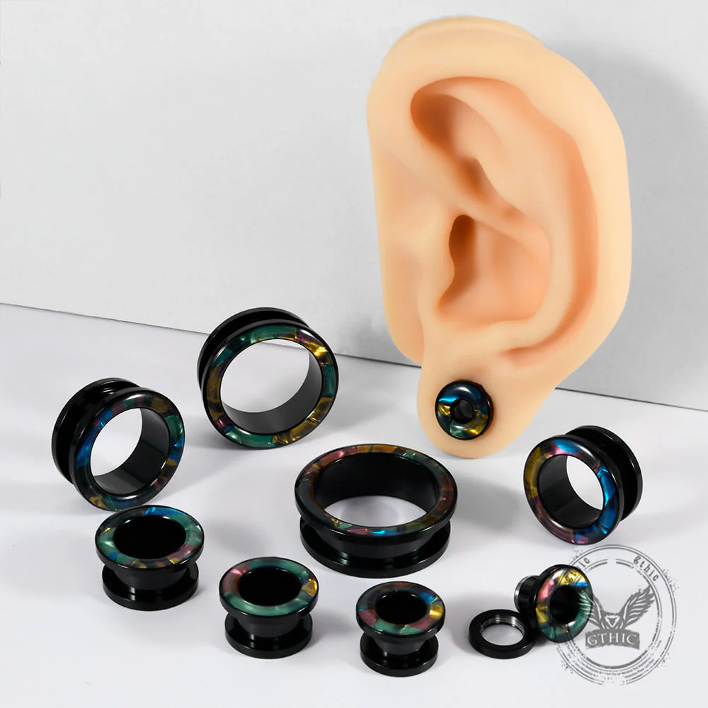 Mixed Color Shell Pulley Stainless Steel Ear Expansion Piercing