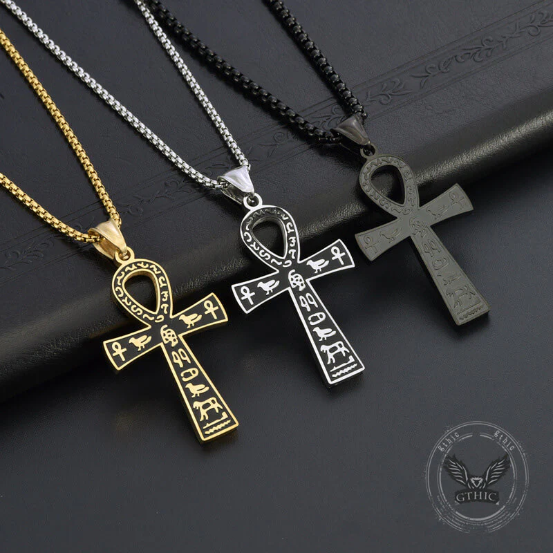 Ankh Cross Ancient Egyptian Symbol Stainless Steel Pendant