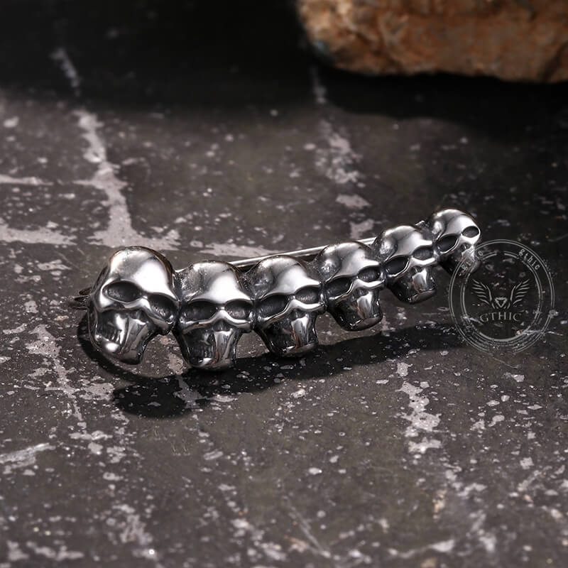 Gothic Evil Skull Design Stainless Steel Earrings