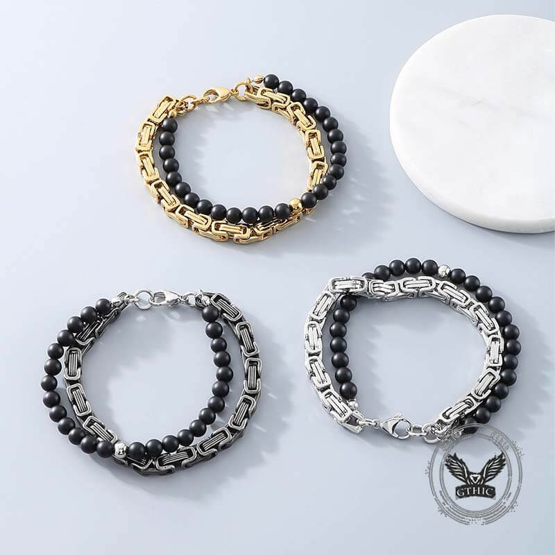 Vintage Beads Imperial Chain Stainless Steel Bracelet