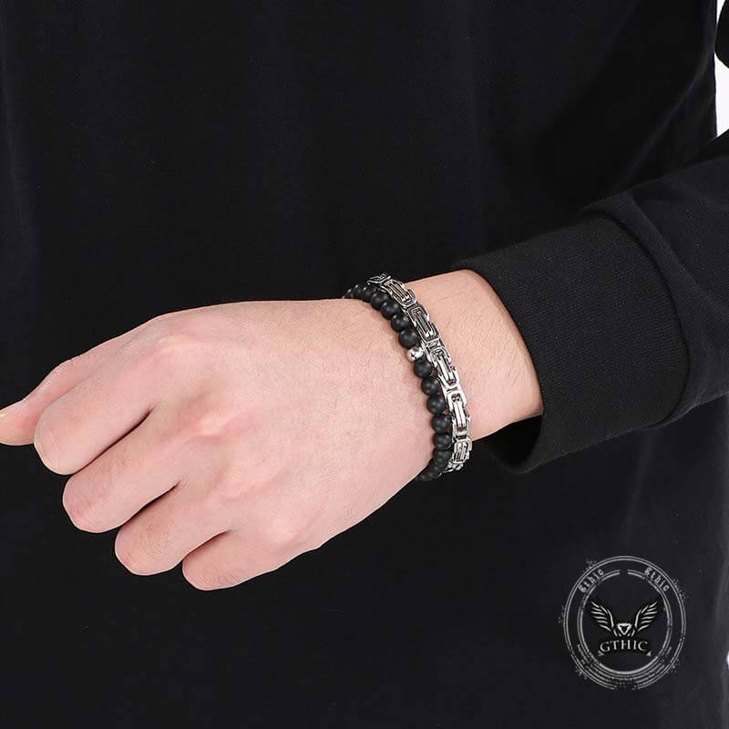 Vintage Beads Imperial Chain Stainless Steel Bracelet