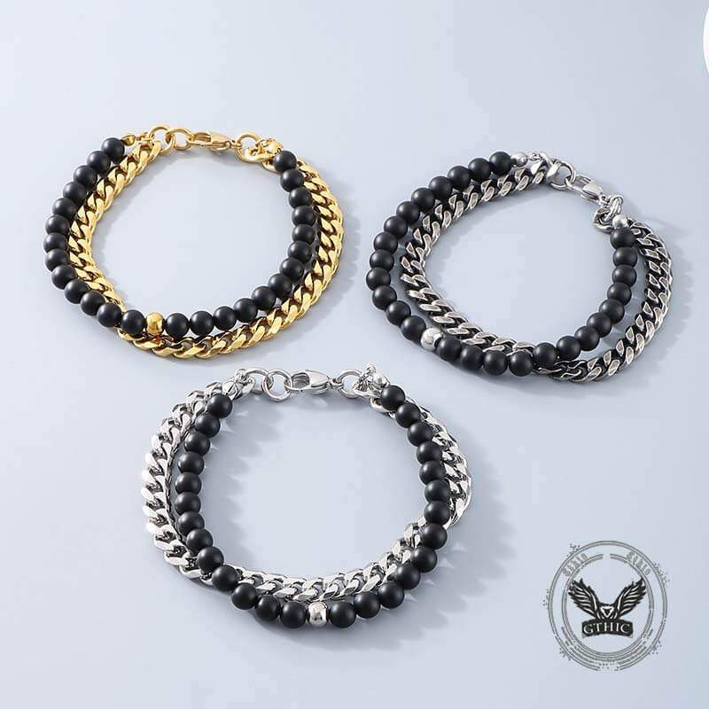15900-vintage-beads-cuban-chain-stainless-steel-bracelet-1.jpg Vintage Beads Cuban Chain Stainless Steel Bracelet