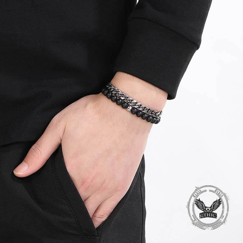 15900-vintage-beads-cuban-chain-stainless-steel-bracelet-2.jpg Vintage Beads Cuban Chain Stainless Steel Bracelet