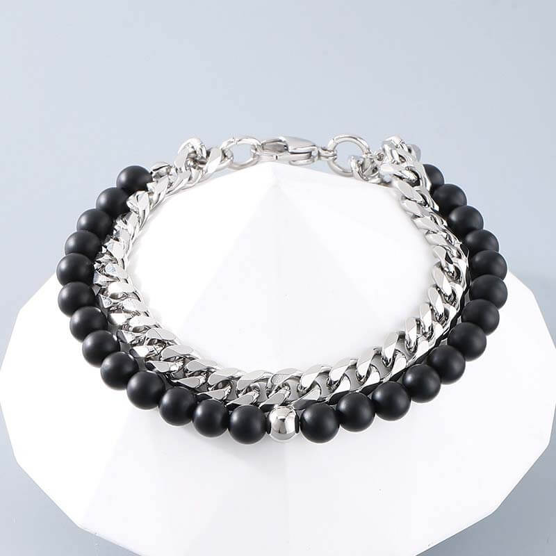 15900-vintage-beads-cuban-chain-stainless-steel-bracelet-4.jpg Vintage Beads Cuban Chain Stainless Steel Bracelet