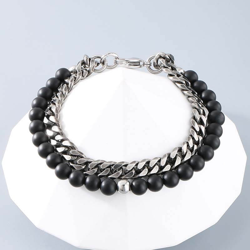 15900-vintage-beads-cuban-chain-stainless-steel-bracelet-5.jpg Vintage Beads Cuban Chain Stainless Steel Bracelet