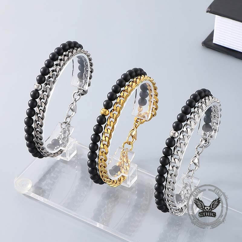 15900-vintage-beads-cuban-chain-stainless-steel-bracelet-7.jpg Vintage Beads Cuban Chain Stainless Steel Bracelet