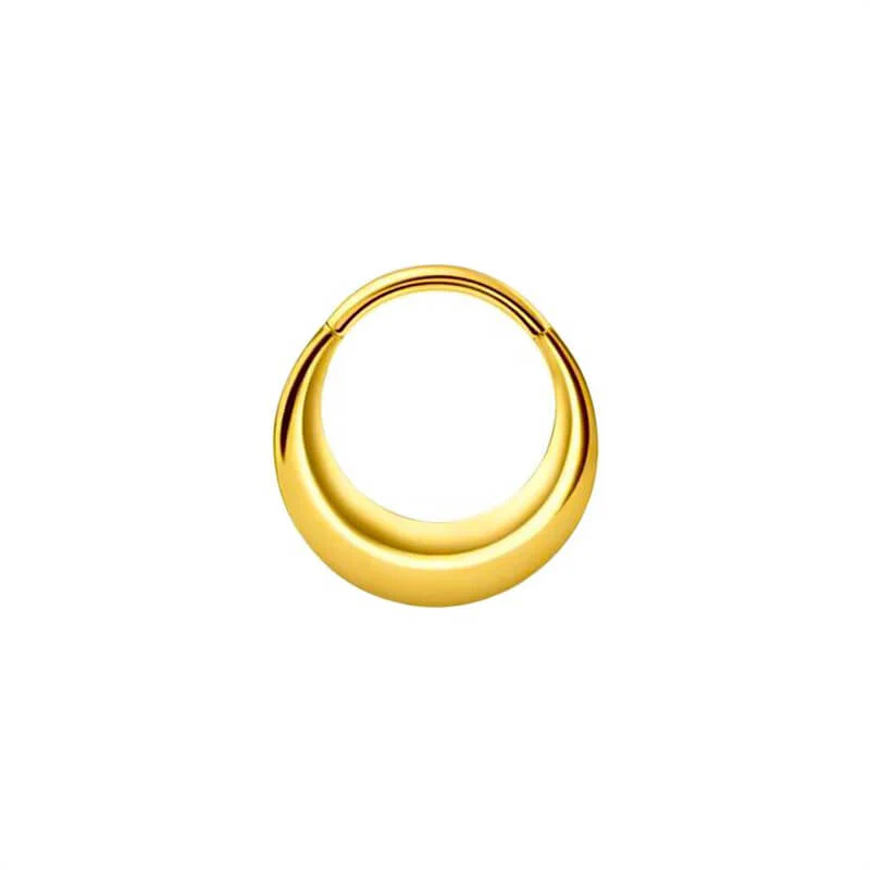 Simple Oval Shape G23 Titanium Pierced Nose Ring