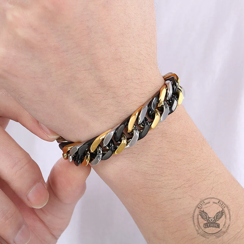 15971-punk-colorful-design-cuban-chain-stainless-steel-bracelet-2.webp Punk Colorful Design Cuban Chain Stainless Steel Bracelet