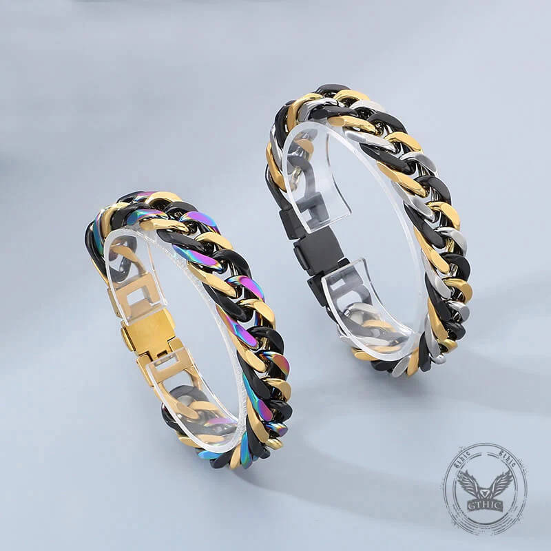 15971-punk-colorful-design-cuban-chain-stainless-steel-bracelet-3.webp Punk Colorful Design Cuban Chain Stainless Steel Bracelet