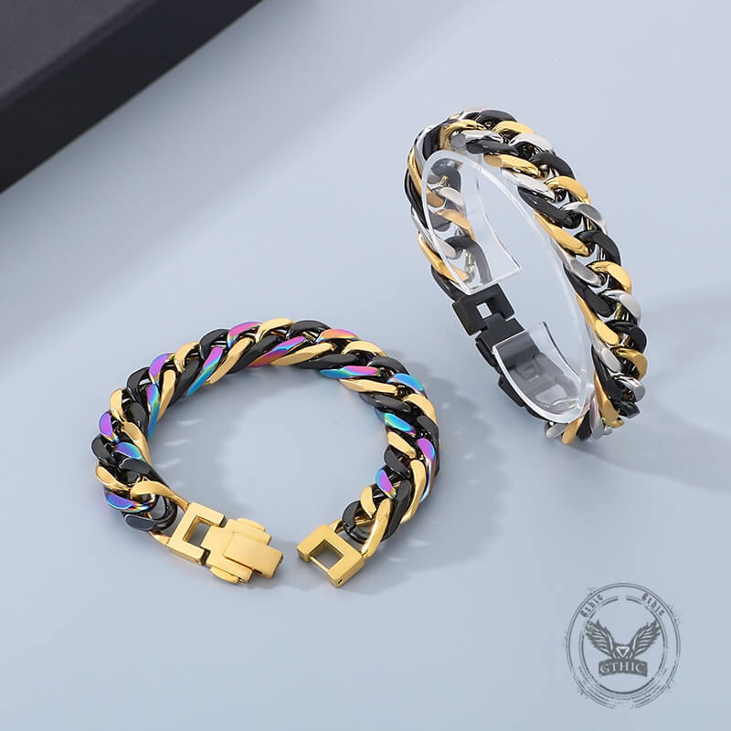 15971-punk-colorful-design-cuban-chain-stainless-steel-bracelet-4.jpg Punk Colorful Design Cuban Chain Stainless Steel Bracelet
