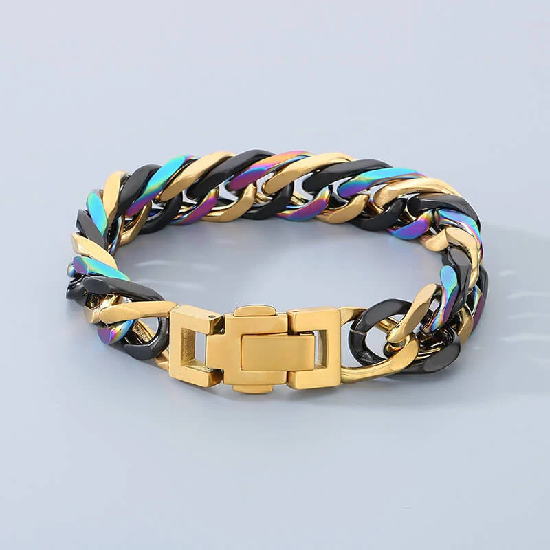 15971-punk-colorful-design-cuban-chain-stainless-steel-bracelet-5.webp Punk Colorful Design Cuban Chain Stainless Steel Bracelet
