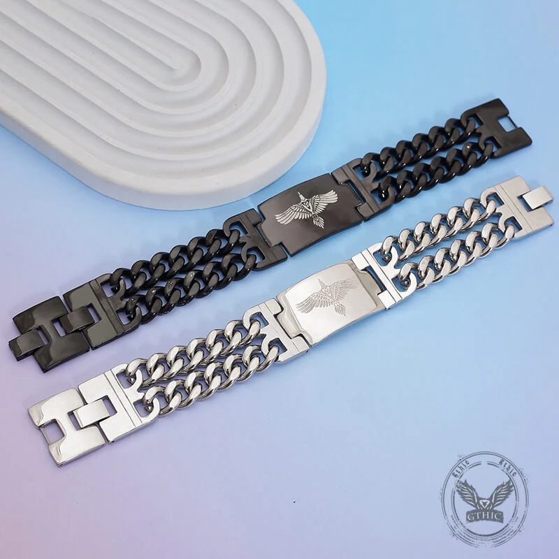 15982-viking-rune-bird-cuban-chain-stainless-steel-bracelet-2.webp Viking Rune Bird Cuban Chain Stainless Steel Bracelet