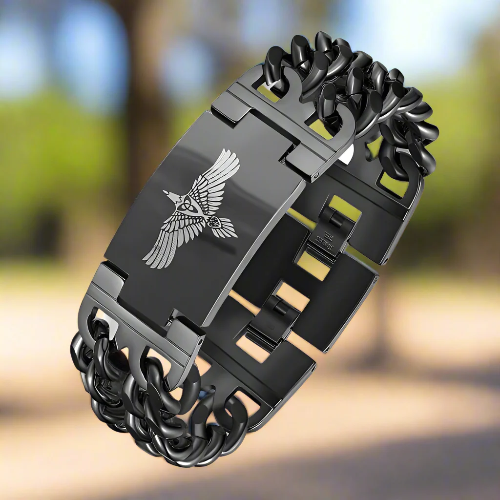 15982-viking-rune-bird-cuban-chain-stainless-steel-bracelet-4.webp Viking Rune Bird Cuban Chain Stainless Steel Bracelet