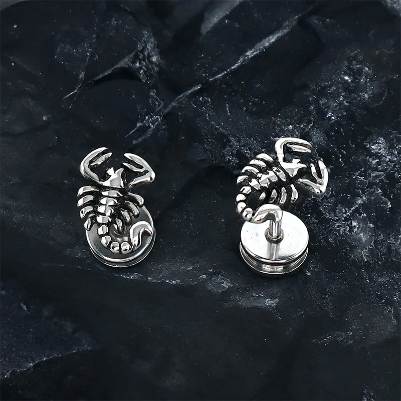 Gothic Scorpion Design Stainless Steel Earrings
