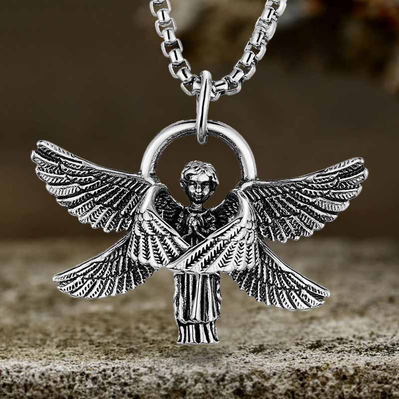 16055-vintage-praying-angel-wings-stainless-steel-pendant-10.jpg Vintage Praying Angel Wings Stainless Steel Pendant
