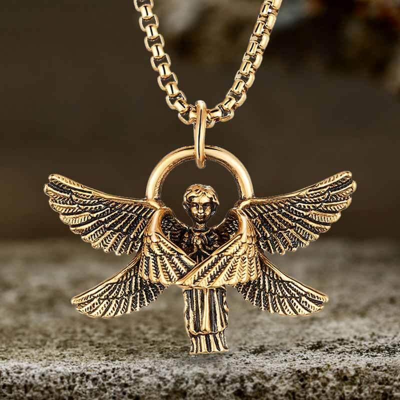 16055-vintage-praying-angel-wings-stainless-steel-pendant-11.jpg Vintage Praying Angel Wings Stainless Steel Pendant
