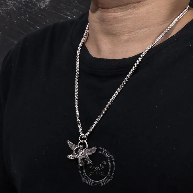 16055-vintage-praying-angel-wings-stainless-steel-pendant-3.webp Vintage Praying Angel Wings Stainless Steel Pendant