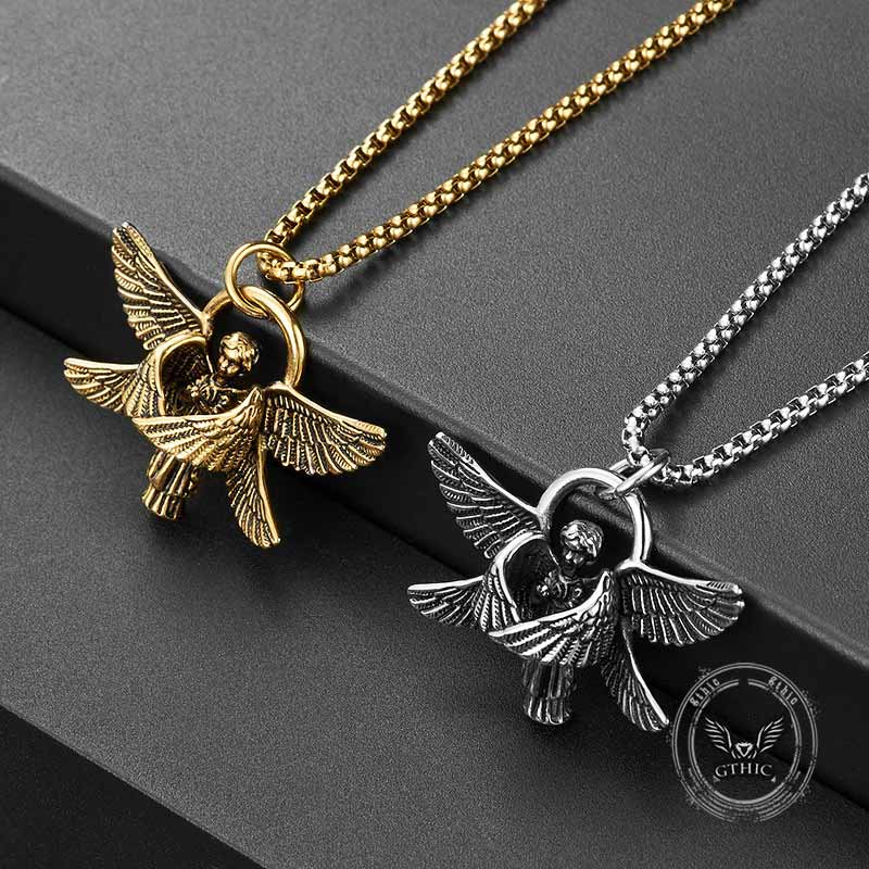 16055-vintage-praying-angel-wings-stainless-steel-pendant-4.jpg Vintage Praying Angel Wings Stainless Steel Pendant
