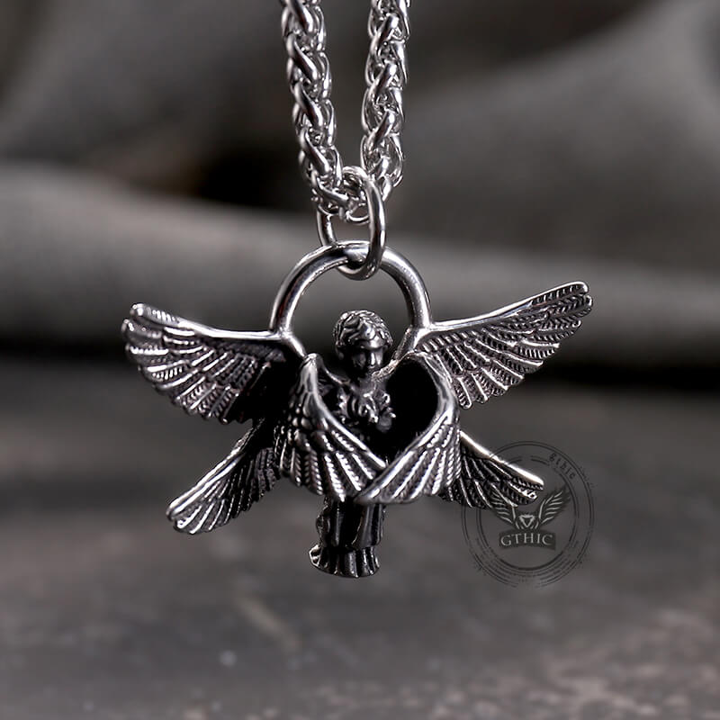 16055-vintage-praying-angel-wings-stainless-steel-pendant-6.jpg Vintage Praying Angel Wings Stainless Steel Pendant