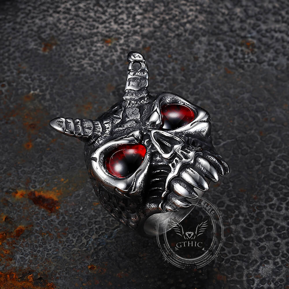 16060-gothic-horn-skull-devil-eye-stainless-steel-ring-7.jpg Gothic Horn Skull Devil Eye Stainless Steel Ring