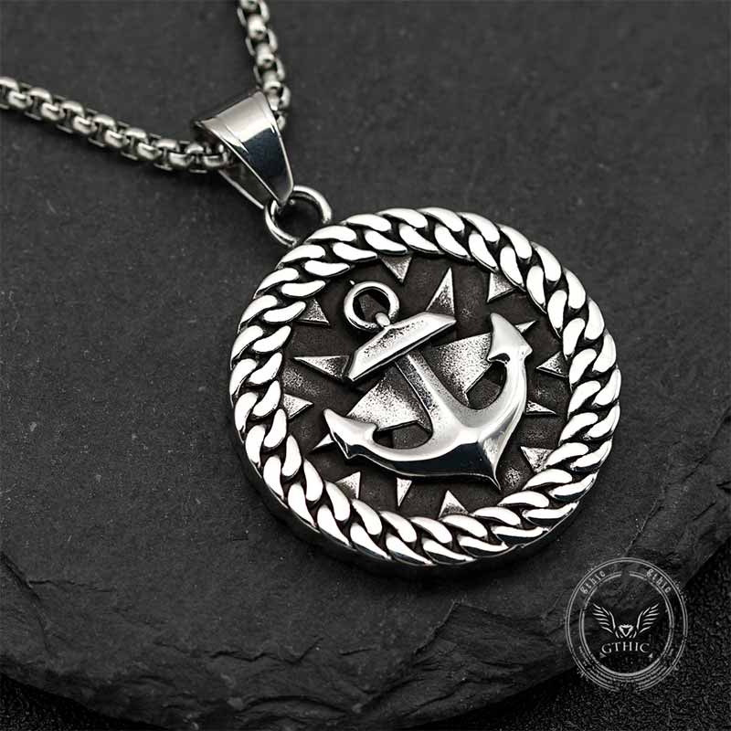 16093-vintage-wheel-anchor-stainless-steel-marine-pendant-3.jpg Vintage Wheel Anchor Stainless Steel Marine Pendant
