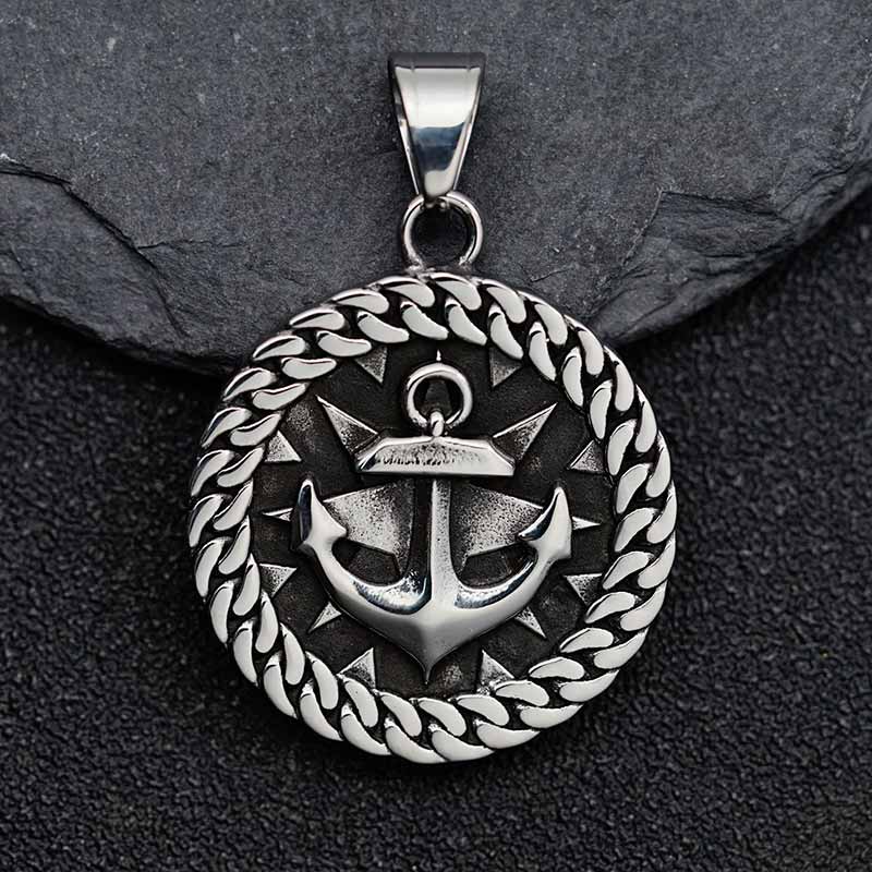 16093-vintage-wheel-anchor-stainless-steel-marine-pendant-4.jpg Vintage Wheel Anchor Stainless Steel Marine Pendant