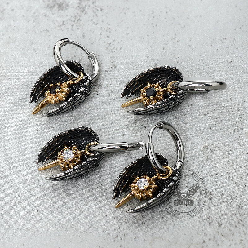 16094-vintage-angel-wing-cross-star-stainless-steel-earrings-4.jpg Vintage Angel Wing Cross Star Stainless Steel Earrings