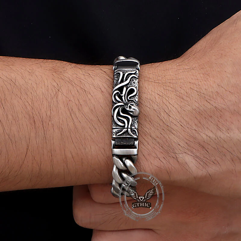 Punk Deep Sea Octopus Stainless Steel Bracelet