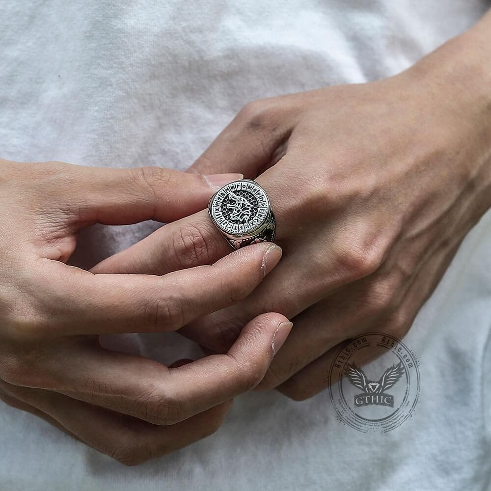 1614-fenrir-wolf-amulet-signet-viking-ring-2.jpg Fenrir Wolf Amulet Signet Viking Ring