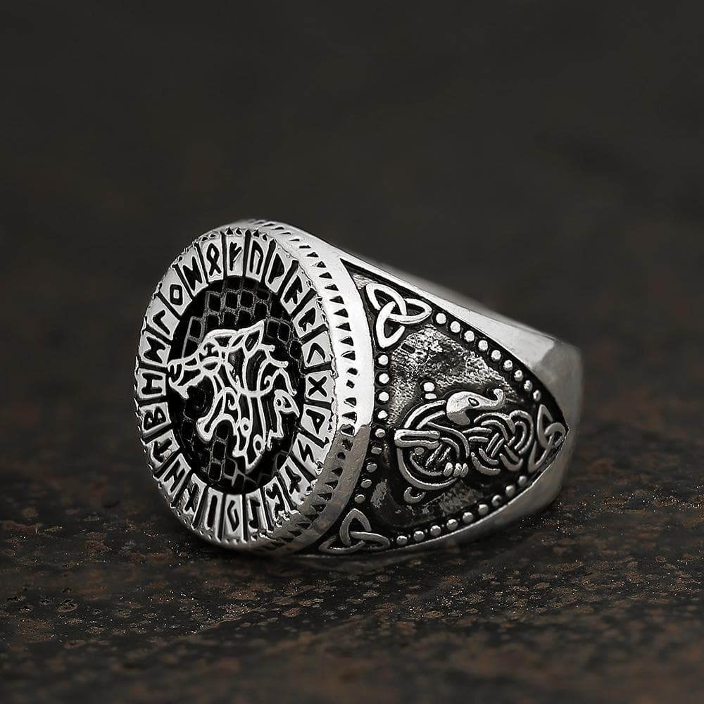 1614-fenrir-wolf-amulet-signet-viking-ring-3.jpg Fenrir Wolf Amulet Signet Viking Ring