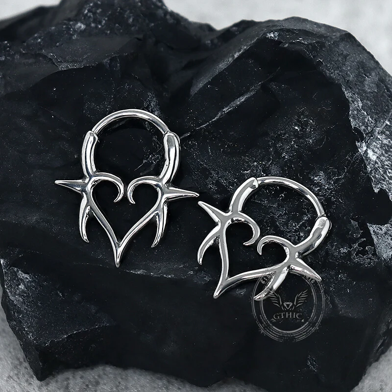 Punk Heart Stainless Steel Nose Ring